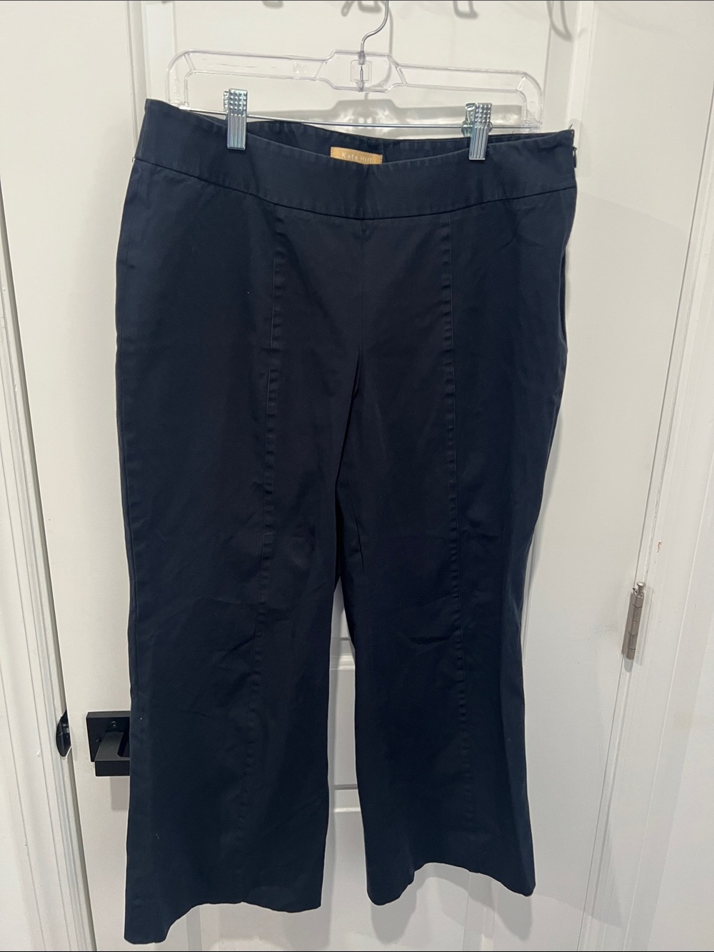 Kate Hill‎ Navy Casual Wide-Leg Cropped Pants Size 10